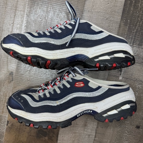 Skechers Blue and Gray Sneakers with Mesh Upper and Rugged Outsole - Picture 2 of 9